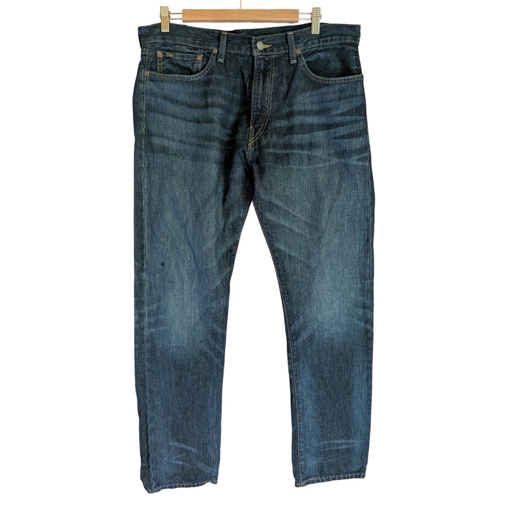 Polo Ralph Lauren Jeans Men L Hampton Relaxed Straight Classic Heritage Denim